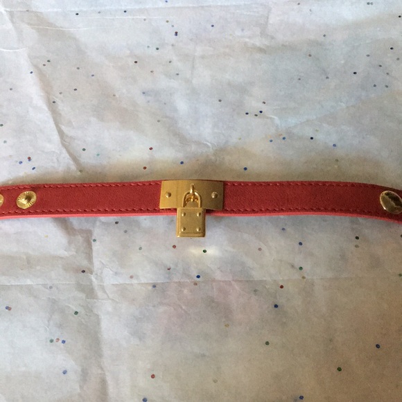 STEELTIME LEATHER PADLOCK BRACELET 6 1/2 - 7 1/2” - Picture 4 of 7